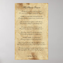 Poema conmemorativo del mascota en el poster XIV d
