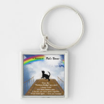 Poema conmemorativo del puente del arco iris para  llavero personalizado