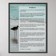 Poema de los desiderátums - gaviota en el poster d