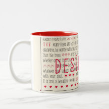 Poema inspirado de los desiderátums tazas