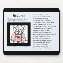 Poema Mousepad de la hora de acostarse