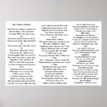 Poema para los padres de niños con el síndrome de  poster