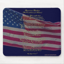Poema patriótico Mousepad de los E.E.U.U. del himn