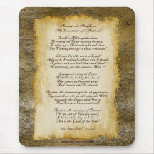 Poema patriótico Mousepad de los E.E.U.U. del himn