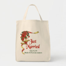 Poinsettia Belces que casan el tote Bolsas De Mano