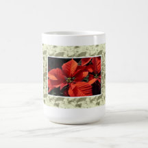 Poinsettia del día de fiesta taza de café