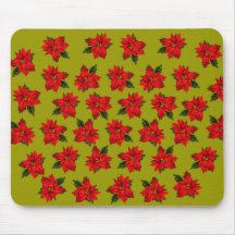 Poinsettias del día de fiesta tapete de ratones