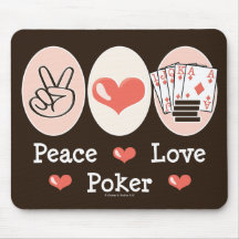 Póker Mousepad del amor de la paz Alfombrillas De Raton