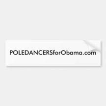 POLEDANCERSforObama.com Pegatina De Parachoque