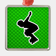 Poli de Rollerblading Ornamento De Navidad