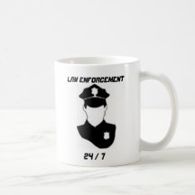 PoliceOfficerSilhouette1, servicios de seguridad,  Taza De Café