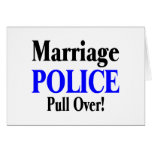Policía de la boda tarjetón