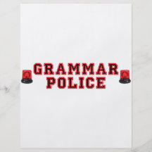Policía de la gramática tarjeton
