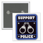 Policía local de la ayuda pin