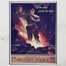 Policía militar tarjeta publicitaria