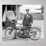 Policía Motorcycle, 1922 de Henderson Posters