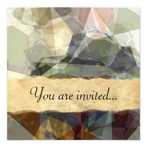 Polígonos abstractos 218 invitacion personalizada
