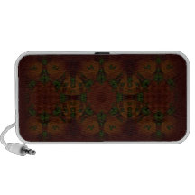 Polígonos Brown del fractal del vintage Laptop Altavoz