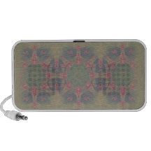 Polígonos del fractal del vintage azules laptop altavoces