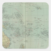 Política de 16465 Oceanía Pegatina Cuadradas Personalizada