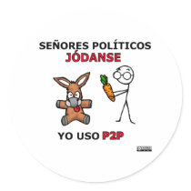 Políticos del EL P2P y los… pegatinas