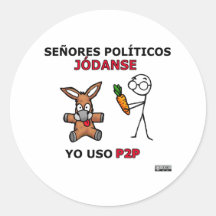 Políticos del EL P2P y los… Pegatinas Redondas