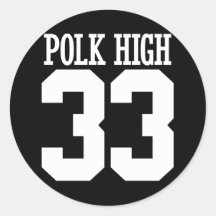 polk alto pegatinas redondas