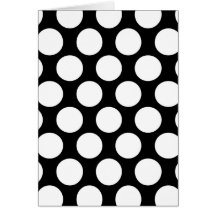 Polkadot blanco y negro tarjeton