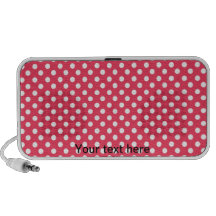 Polkadots blancos en rojo altavoz de viaje