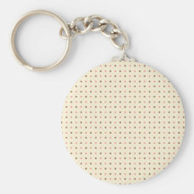 Polkadots lindo Brown y rosa Llavero