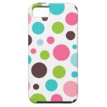 Polkaz blanco y rosado iPhone 5 Case-Mate carcasas