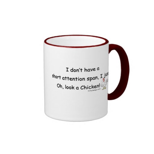 Pollo corto de la capacidad de concentración taza de café