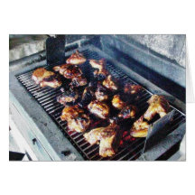 Pollo de la barbacoa tarjetas