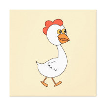 Pollo del dibujo animado impresión de lienzo