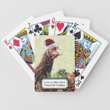 Pollo del navidad de las aves de corral del día de cartas de juego