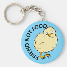 Pollo del vegano de la comida del amigo no llaveros personalizados