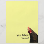 ¿Pollo divertido de la actitud - usted talkin a mí Tarjetones