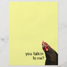 ¿Pollo divertido de la actitud - usted talkin a mí Tarjetones