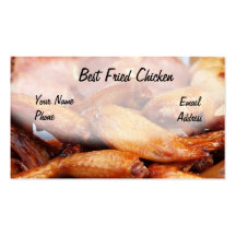 Pollo frito curruscante plantilla de tarjeta de visita