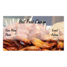 Pollo frito curruscante tarjeta personal