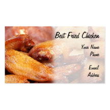 Pollo frito curruscante tarjetas de visita