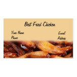 Pollo frito curruscante tarjetas de visita