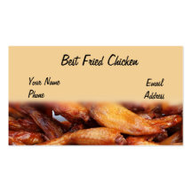 Pollo frito curruscante tarjetas de visita