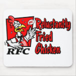 Pollo reacio frito alfombrillas de raton