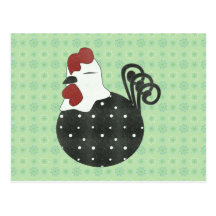 Pollo rechoncho tarjetas postales