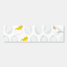 pollos de pascua etiqueta de parachoque