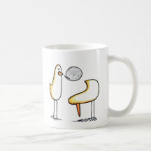 Pollos en la taza blanca