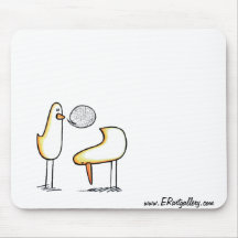 Pollos en Mousepad blanco Tapetes De Raton