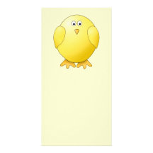 Polluelo amarillo lindo. Pequeño pájaro Tarjetas Fotográficas Personalizadas