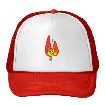 Polluelo caliente  --  Pollo en el fuego Gorros Bordados